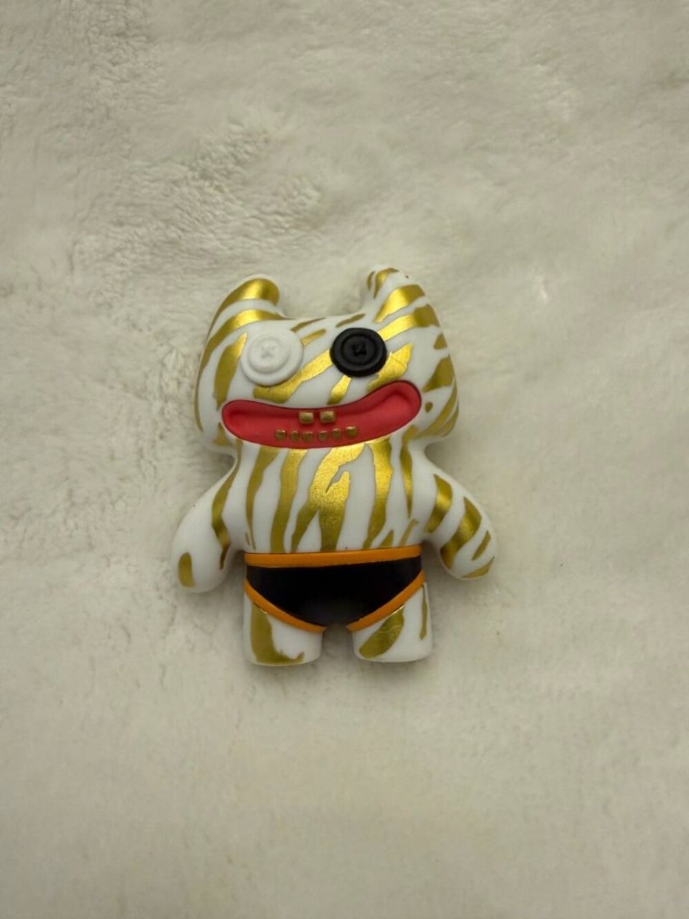 Fuggler 2.5 Gold Striped Monster Mini Figure Black Underwear
